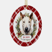 Bull Terrier Keramische Cirkel Ornament (Rechts)