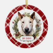 Bull Terrier Keramische Cirkel Ornament (Voorkant)