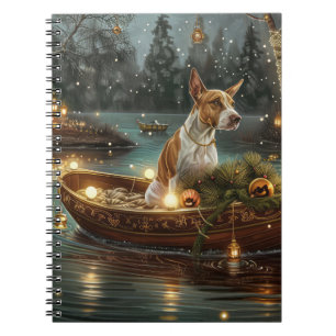Bull Terrier Kerst Feestelijke Reis Notitieboek