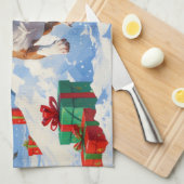 Bull Terrier Kerst Sneeuwlandschap Theedoek (Quarter Fold)