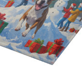 Bull Terrier Kerst Sneeuwscène Snijplank (Hoek)