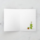 Bull Terrier Kerst Wenskaart Feestdagen Kaart (Binnen)