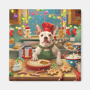 Bull Terrier Kerstbakken: Feestelijke Kerst Magneet
