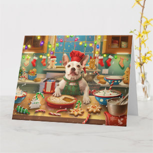 Bull Terrier Kerstbakken: Festieve Kerstmis Kaart