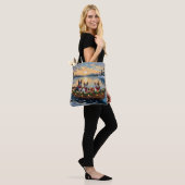 Bull Terrier Kerstboot Vakantie Tote Bag (Op model)