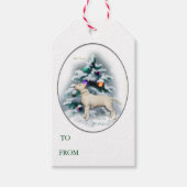 Bull Terrier Kerstcadeau Tags Cadeaulabel (Voorkant)