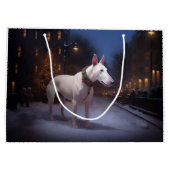 Bull Terrier Kerstfeest Seizoen Groot Cadeauzakje (Achterkant)