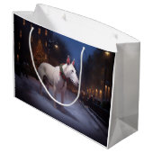 Bull Terrier Kerstfeest Seizoen Groot Cadeauzakje (Achterkant Gekanteld)