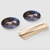 Bull Terrier Kerstfeest Seizoen Handwaaier (Niet-gemonteerd)