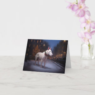 Bull Terrier Kerstfeest Seizoen Kaart