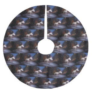 Bull Terrier Kerstfeest Seizoen Kerstboom Rok