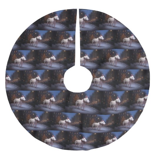 Bull Terrier Kerstfeest Seizoen Kerstboom Rok (Voorkant)