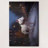 Bull Terrier Kerstfeest Seizoen Legpuzzel (Verticaal)