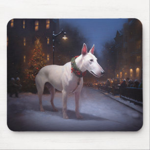 Bull Terrier Kerstfeest Seizoen Muismat