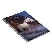 Bull Terrier Kerstfeest Seizoen Notitieboek (Rechterzijde)