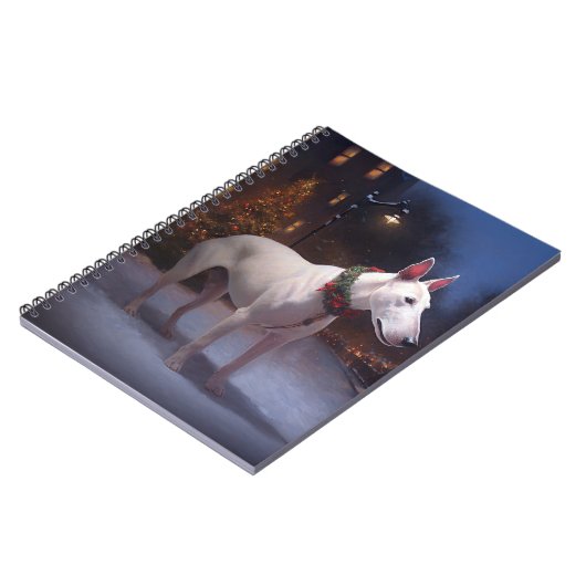 Bull Terrier Kerstfeest Seizoen Notitieboek (Linkerzijde)