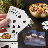 Bull Terrier Kerstfeest Seizoen Pokerkaarten (Insitu)