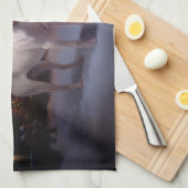 Bull Terrier Kerstfeest Seizoen Theedoek (Quarter Fold)