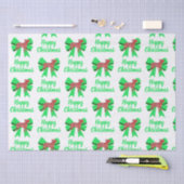 Bull Terrier Kersthond & Bow White Tissuepapier (Craft)