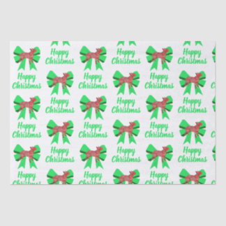 Bull Terrier Kersthond & Bow White Tissuepapier