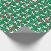 Bull Terrier Kersthond Cadeaupapier (Hoek)