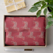 Bull Terrier Kersthond Leuk Silhouet Rood Tissuepapier (Geschenk)