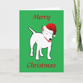 Bull Terrier Kerstkaart Feestdagen Kaart