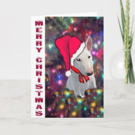 Bull Terrier kerstKaart Feestdagen Kaart