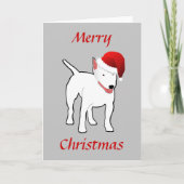 Bull Terrier kerstKaart Feestdagen Kaart (Voorkant)
