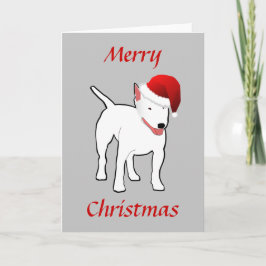 Bull Terrier kerstKaart Feestdagen Kaart