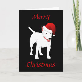 Bull Terrier kerstKaart Feestdagen Kaart