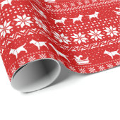 Bull Terrier-kerstkleed met eekhoorn Cadeaupapier (Rol Hoek)