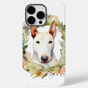 Bull Terrier Kerstkrans Feestelijke Pup Case-Mate iPhone 14 Pro Max Hoesje