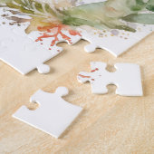 Bull Terrier Kerstkrans Feestelijke Pup Legpuzzel (Zijkant)