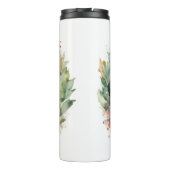 Bull Terrier Kerstkrans Feestelijke Pup Thermosbeker (Achterkant)