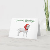 Bull Terrier Kerstman Feestdagen Kaart (Voorkant)