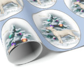 Bull Terrier Kerstmis Cadeaupapier (Rol Hoek)