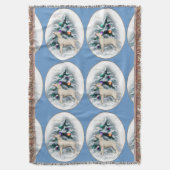 Bull Terrier Kerstmis Deken (Voorkant Verticaal)