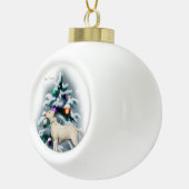 Bull Terrier Kerstmis Keramische Bal Ornament (Rechts)