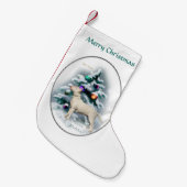 Bull Terrier Kerstmis Kleine Kerstsok (Voorkant (Hangend))