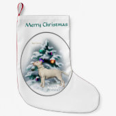 Bull Terrier Kerstmis Kleine Kerstsok (Voorkant)
