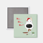 Bull Terrier Kerstmis Magneet (Voorkant / Achterkant)