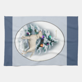 Bull Terrier Kerstmis Theedoek