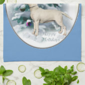 Bull Terrier Kerstmis Theedoek (Gevouwen)