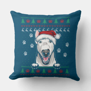 Bull Terrier Kerstmis Ugly Sweater Funny Dog Love Kussen