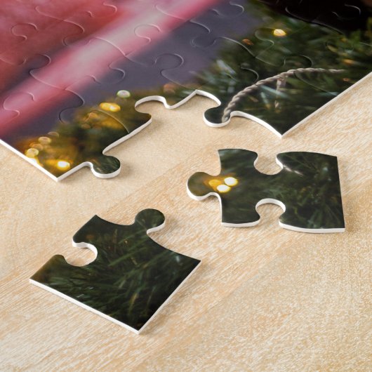 Bull Terrier-kerstscène Legpuzzel (Zijkant)