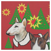 Bull Terrier-kerststof Stof (Close Up)