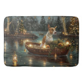 Bull Terrier Kerstvakantie Badmat (Voorkant)