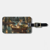 Bull Terrier Kerstvakantie Bagagelabel (Voorkant horizontaal)