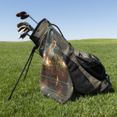 Bull Terrier Kerstvakantie Golfhanddoek (Groen)